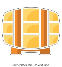 Colored sketch of a beer barrel Vector illustration