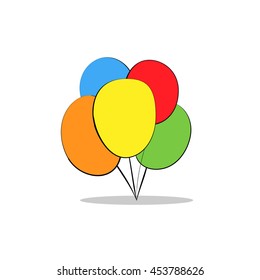 colored sketch colorful balls icon isolated, ranking mark. Modern simple flat favorite sign. Concept. Trendy sketch vector decoration symbol for website design, web button, mobile. Logo illustration