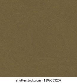 Colored skin texture, natural or faux leather background. Muted shade of green. Grassy and earthy color of Martini Olive. Leatherette, closeup. Modern, fashionable color. 