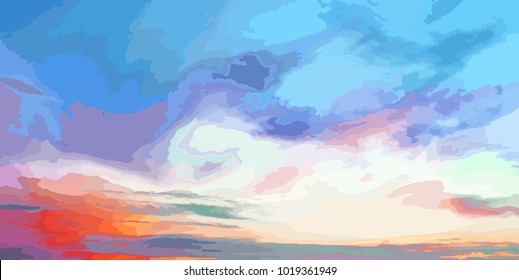 Colored sky after sunset background,EPS10