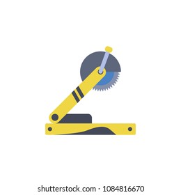 colored Sliding Saw illustration. Element of construction tools for mobile concept and web apps. Detailed Sliding Saw illustration can be used for web and mobile. Premium icon on white background