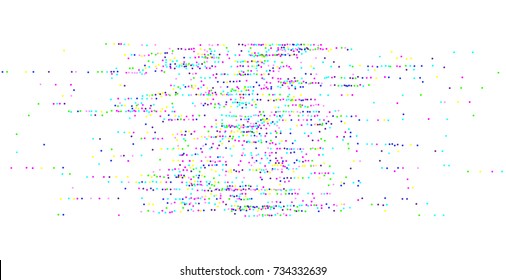 Colored small confetti on a white background. Luxury festive New Year background. Multicolored shiny abstract texture. Element of design. Vector illustration, EPS 10.
