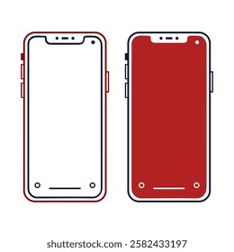 Colored smartphone design illustration for digital projects.