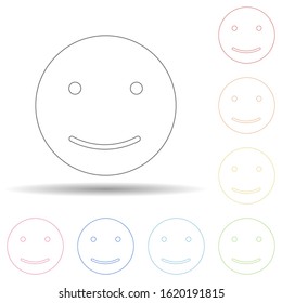 Colored smile in multi color style icon. Simple thin line, outline vector of web icons for ui and ux, website or mobile application