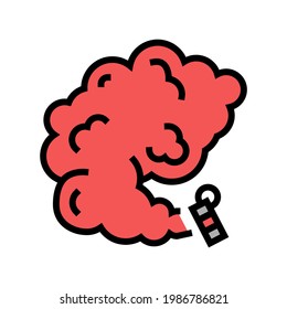 colored smoke color icon vector. colored smoke sign. isolated symbol illustration