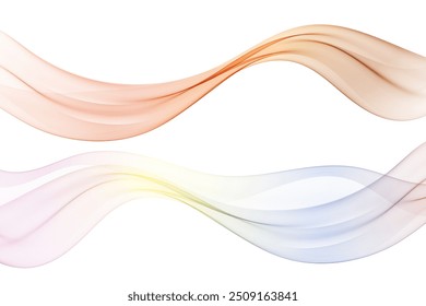 Colored smoky wave, abstract wave flow.