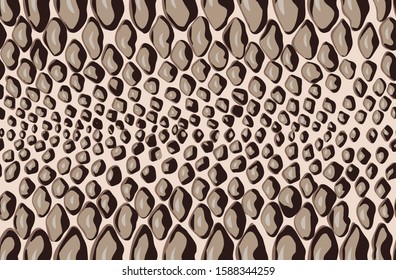 Colored Snake skin seamless pattern. Wallpaper. Vector illustration.