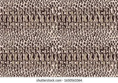 Colored Snake skin seamless pattern. Python. Vector illustration.