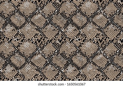 Colored Snake skin seamless pattern. Python. Vector illustration.