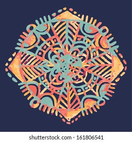 colored snowflake