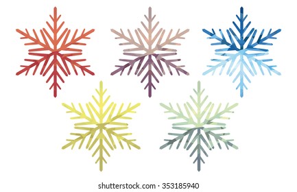 colored snowflakes