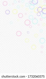 Colored Soapy Abstract Transparent Background. Isolated Foam Wallpaper. Blue Air Round Sphere Pattern.