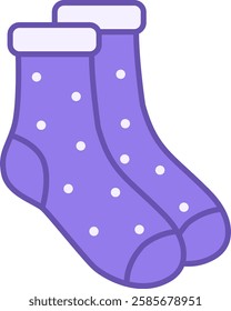 Colored Socks Icon. Vector Design. Underwear, Short Stocking. Clothing Concept