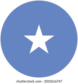 Colored Somalia flag. Vector illustration of circle Somalia flag