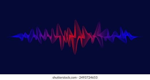 Colored soundwave illustration, equalizer frequency symbol