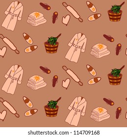 Colored spa seamless pattern in simple style