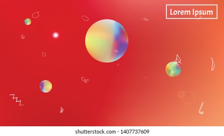 Colored space background. Astonomic hi-res and fresh. Illustration, modern. Stars, planets, signs. Colorful universe new space background.