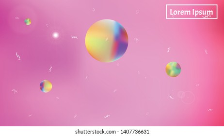Colored space background. Creative hi-res and fresh. Illustration, texture. Stars, planets, signs. Colorful universe new space background.