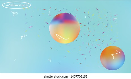 Colored space background. Illustration, blur. Usefull hi-res and fresh. Stars, planets, signs. Colorful universe new space background.