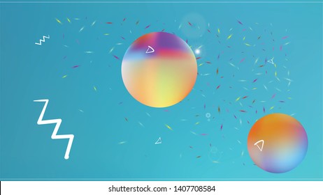 Colored space background. Illustration, bright. Funny hi-res and fresh. Stars, planets, signs. Colorful universe new space background.