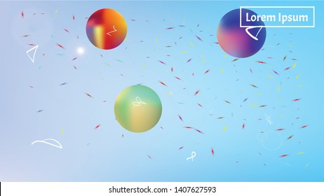 Colored space background. Illustration, graphic. Astonomic hi-res and fresh. Stars, planets, signs. Colorful universe new space background.