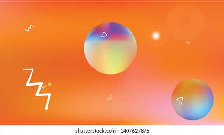 Colored space background. Illustration, graphic. Minimal hi-res and fresh. Stars, planets, signs. Colorful universe new space background.