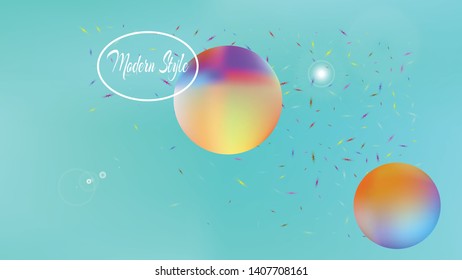 Colored space background. Illustration, light. Minimal hi-res and fresh. Stars, planets, signs. Colorful universe new space background.