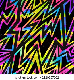 Colored space geometric seamless pattern.