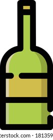 Colored Special Wine Bottle Cafe Icon