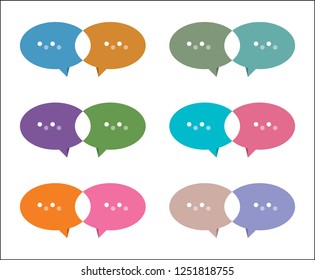 colored speech balloon set, talking balloon, speech bubbles vector
