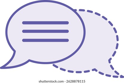 Ícone Colorido de Balão de Fala. Ilustração de vetor. Texto Explicativo, Diálogo Explicativo, Comic Cloud. Conceito de fala