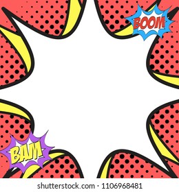 Colored Speech Bubble in Pop-Art Style. Vector illustration