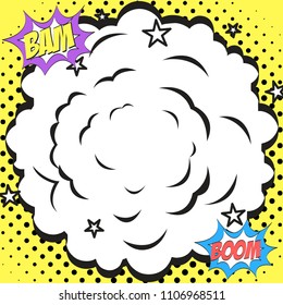 Colored Speech Bubble in Pop-Art Style. Vector illustration