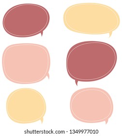 colored speech bubble vector