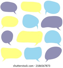 Colored speech bubble vector Illustration