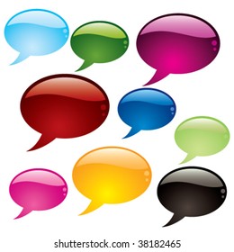 Colored Speech Bubbles