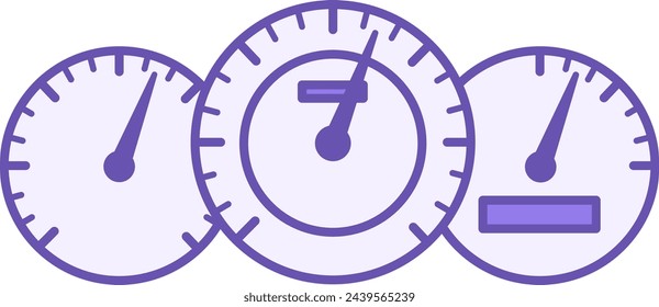 Colored Speedometer Icon. Vector Icon of Vehicle Speedometers. Speed indicator. Car service concept