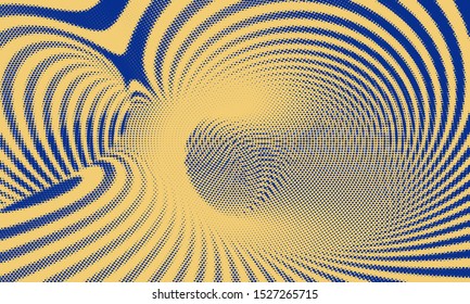 Colored spiral dotted pattern. Abstract on background with  
Halftone effect. Vector illustration. - Vector