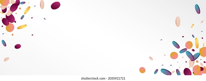 Colored Splash Top Panoramic Grey Background. Unicorn Carnaval Shine Backdrop. Transparent Banner. Rainbow Celebrate Design.