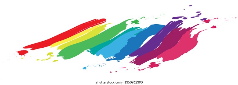 Colored splashes in abstract shape, vector background for banner