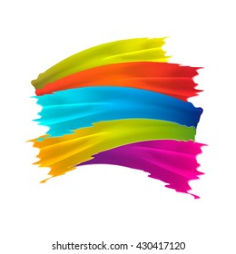 Colored splashes isolated on white background. Vector illustration