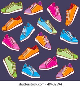 Colored sport shoes