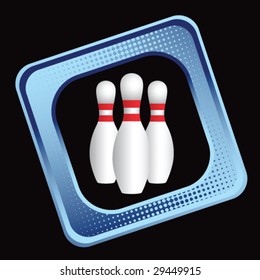 colored sports block featuring bowling pins