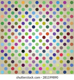colored spots on the colored background