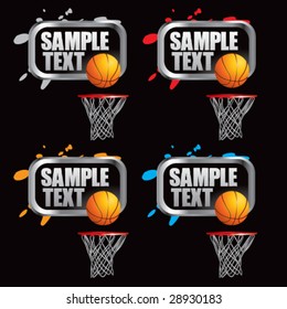 aros de baloncesto pintados con spray de color
