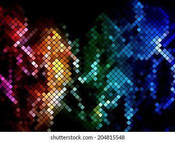 colored square club mosaic tile pattern vector illustration