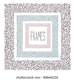 Colored square frames.