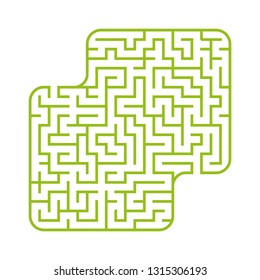 Colored square labyrinth. Game for kids. Puzzle for children. Maze conundrum. Flat vector illustration isolated on white background. With place for your image