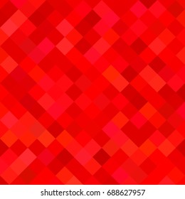 Colored square pattern background - geometric vector illustration from diagonal squares in red tones