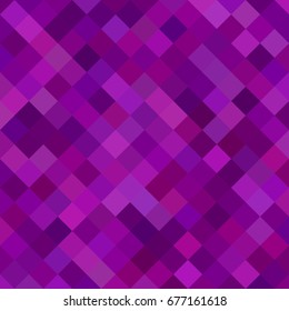 Colored square pattern background - geometrical vector illustration from diagonal squares in purple tones